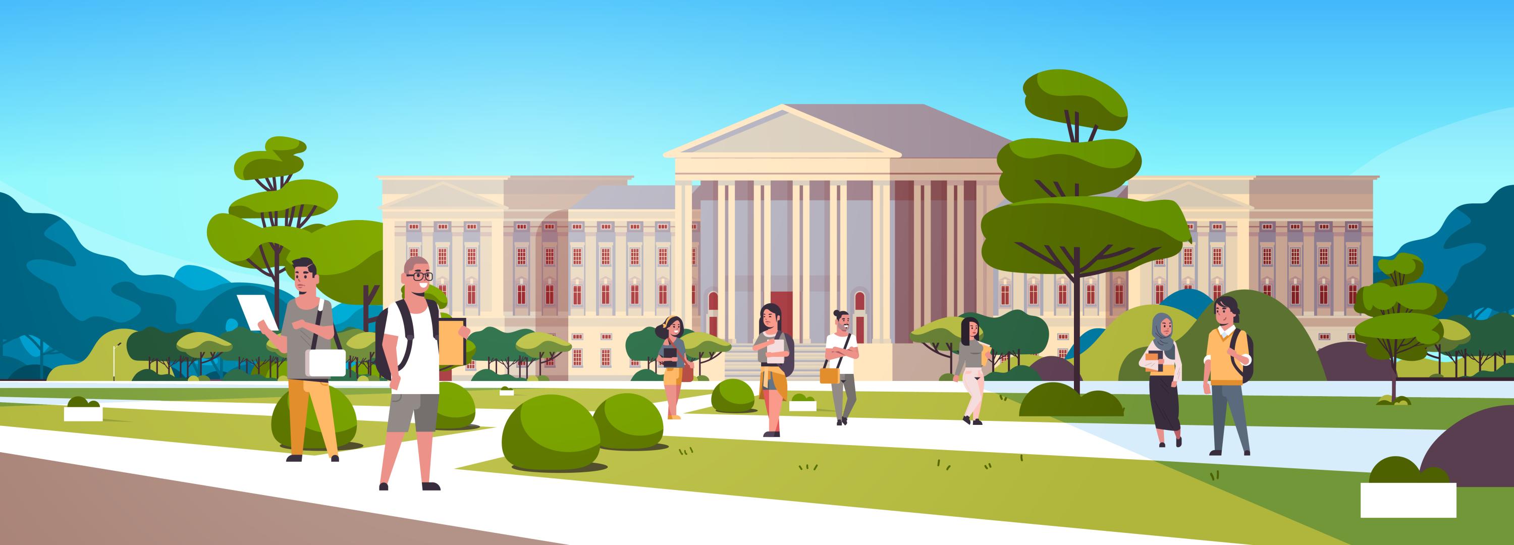 Illustration of a campus